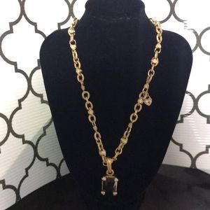 Lauren G Adams gold tone black stone Beautiful